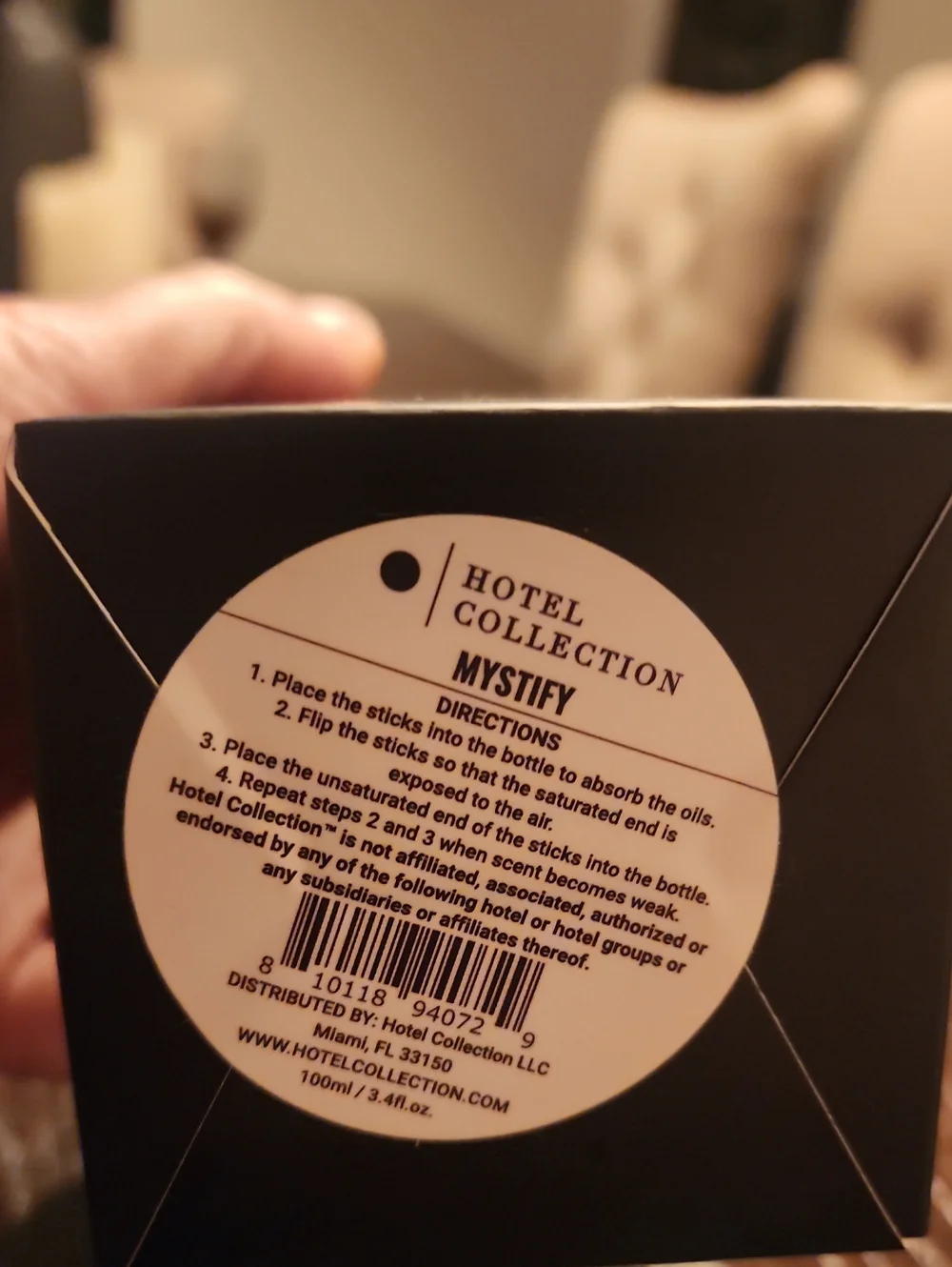 NIB Mystify Reed Diffuser - Black Scented Home Fragrance